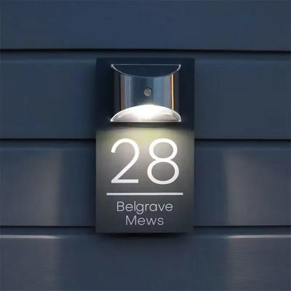 Radiantgrp - Personalized Solar Modern Door Plaque