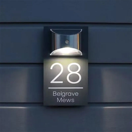 Radiantgrp - Personalized Solar Modern Door Plaque