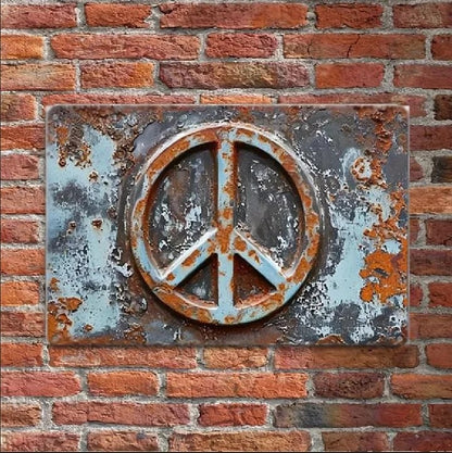 Vintage Chicken & Fresh Eggs Metal Sign