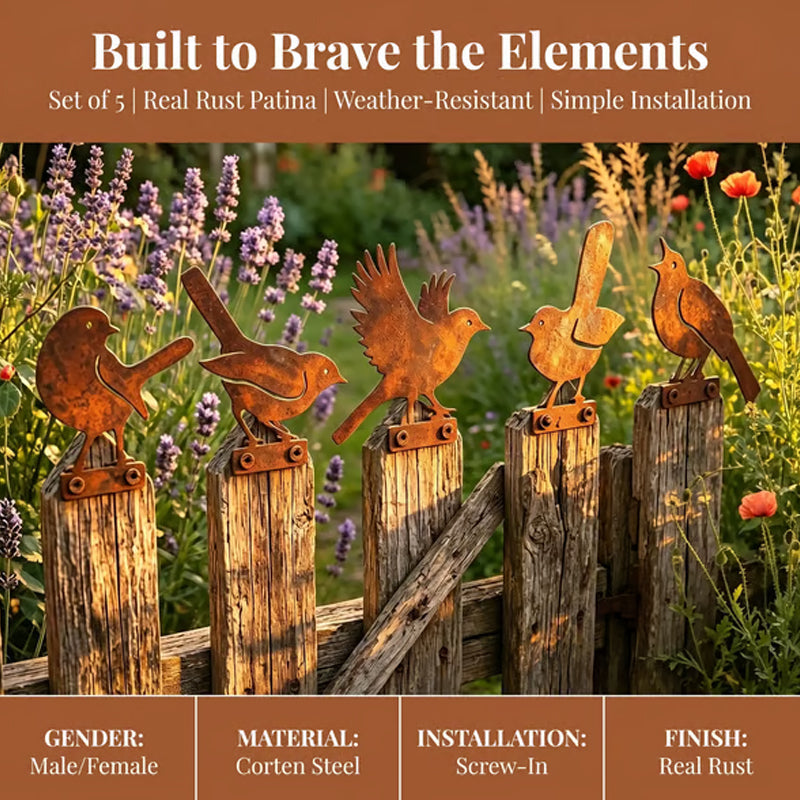 🦩Lifelike Distressed Iron Bird Sculptures — Outdoor Garden Decor