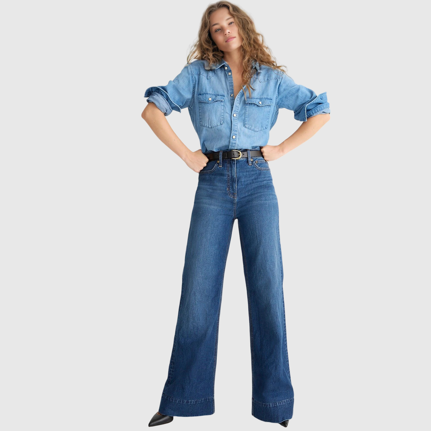 Tall Leg Denim Trousers (Buy 2 Free Shipping)