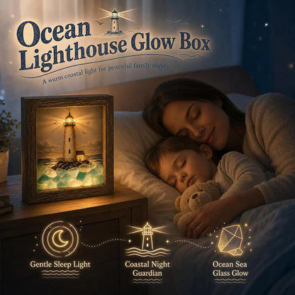 🌊✨Limited-Time Hot Seller🗼Sea Glass Shadow Box Night Light