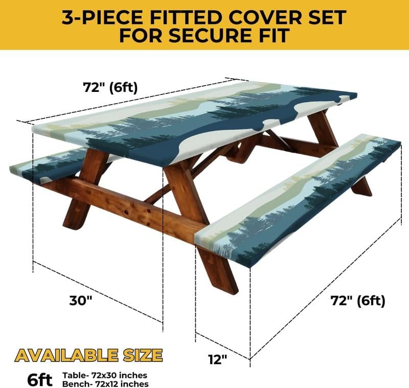 🔥This week's special offer🔥6ft Waterproof Picnic Table Covers