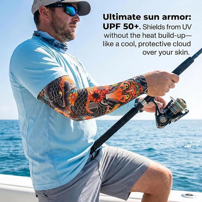 ⚜️Men's Ultra-Realistic Tattoo-Style Sun Protection Sleeves -Tattoo-Friendly