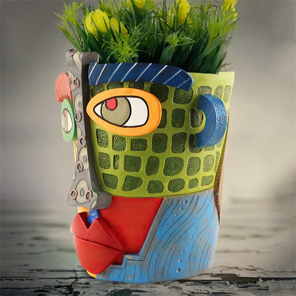 🔥 Last Day 49% OFF -  Handmade Brutalist Abstract Beauty Face Flower Pot - Buy two and get free shipping!