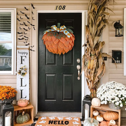 🔥Last Day 60% OFF 🍁 Farmhouse Pumpkin Wreath For Front Door