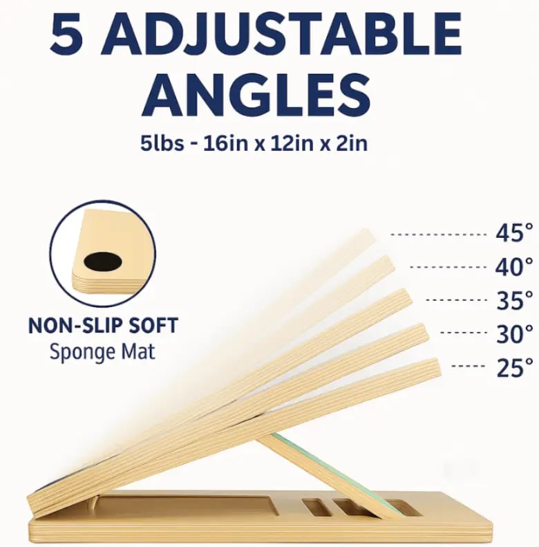 🔥Portable Wooden Slant Board for Calf Stretching