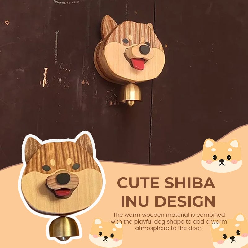 ✨Hot Selling✨Wooden Shiba Inu Wind Chime Doorbell