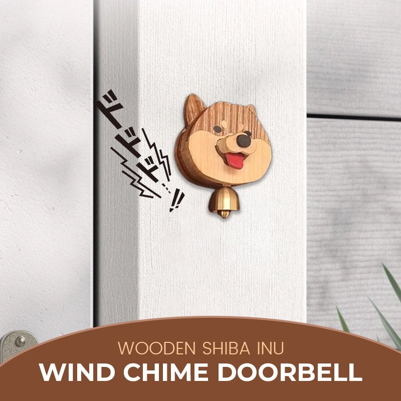 ✨Hot Selling✨Wooden Shiba Inu Wind Chime Doorbell