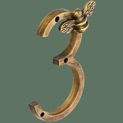Bee House Number Sign