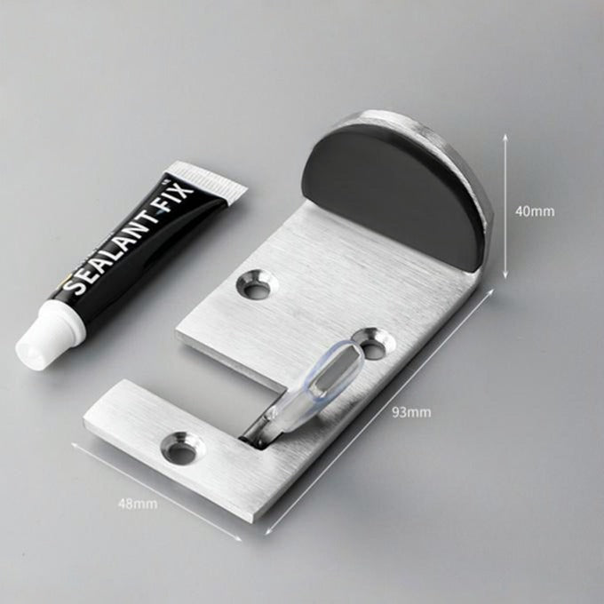 Drill-free stainless steel door stop