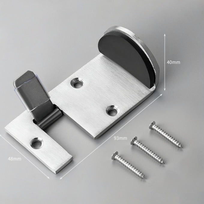 Drill-free stainless steel door stop