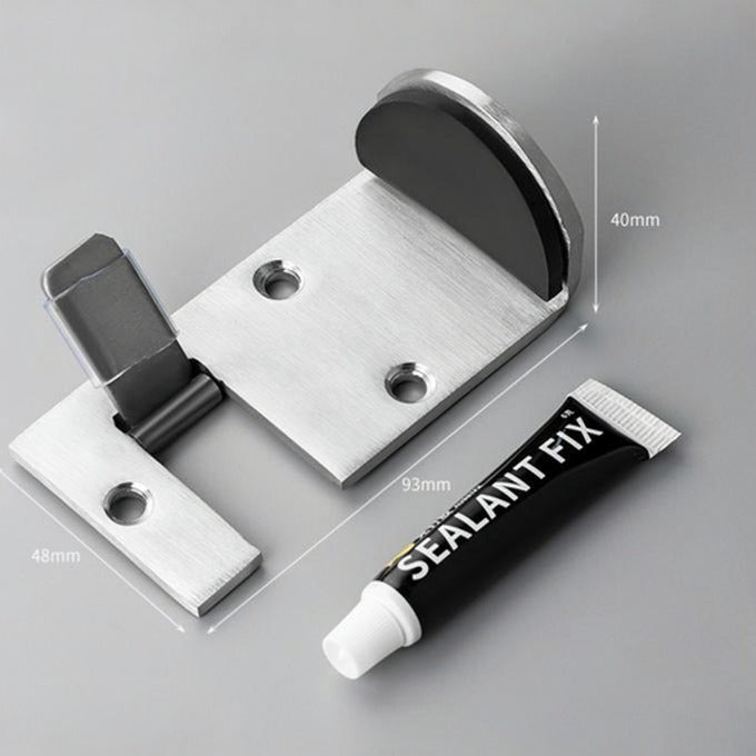 Drill-free stainless steel door stop