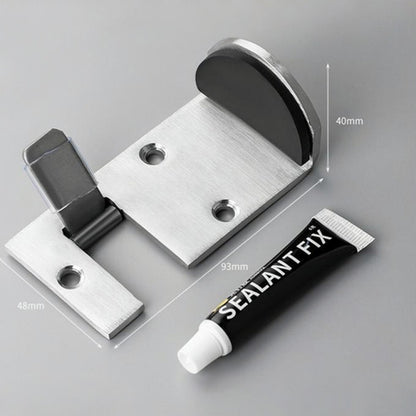 Drill-free stainless steel door stop