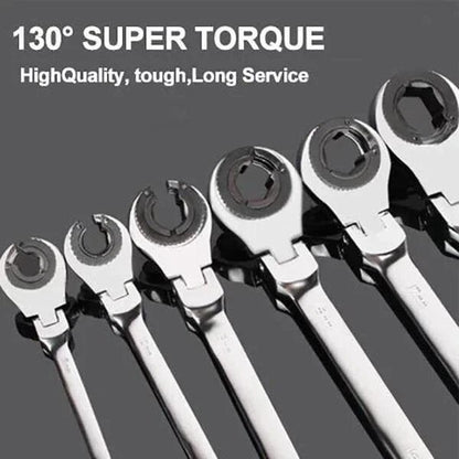 🔥🔥Open Tubing Ratchet Wrench (Fixed Head-Flexible Head 2 IN 1)