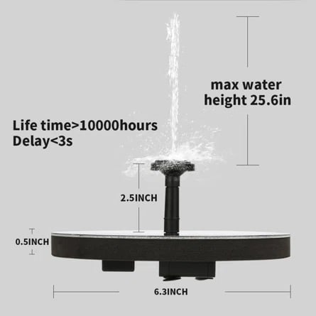 🎁Best Gift 🎁 - Solar outdoor fountain-The perfect garden decoration