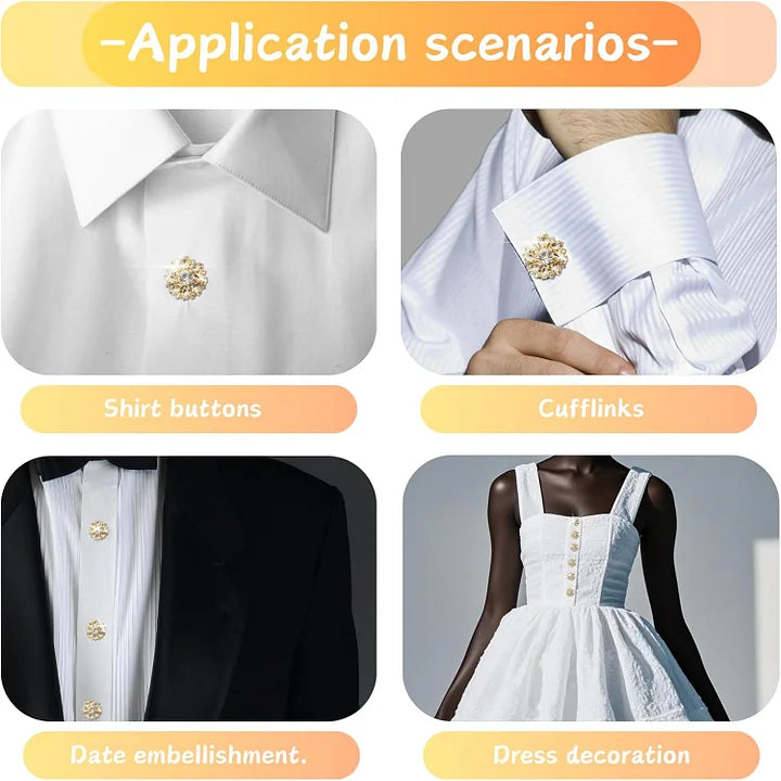 🌸Crystal Diamond Button Sets for Women's Blouse❄️