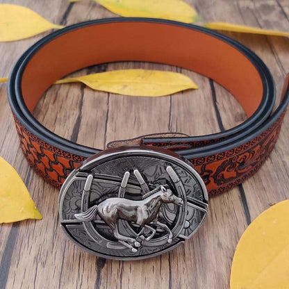 🔥LAST DAY 50% OFF🔥Fashion Punk Hidden Folding Knife Leather Belt