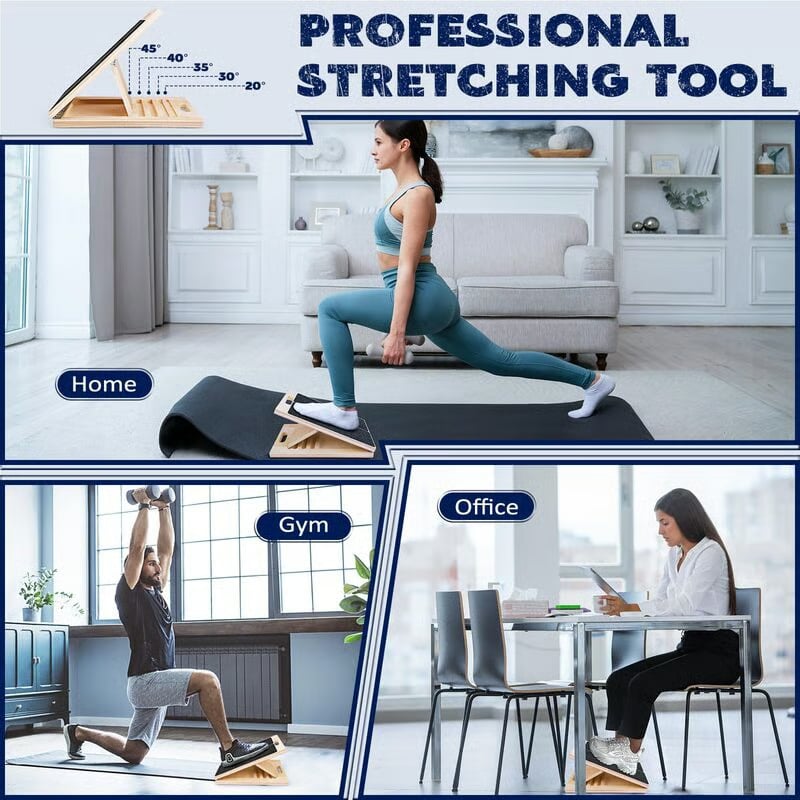 🔥Portable Wooden Slant Board for Calf Stretching