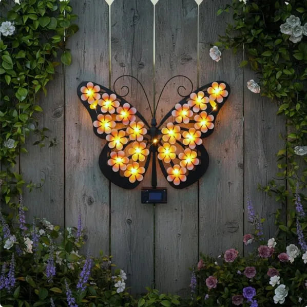 🦋Metal Butterfly Solar Wall Lamp for Outdoor Garden Decoration