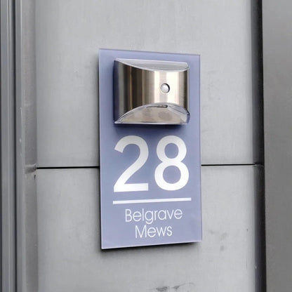 Radiantgrp - Personalized Solar Modern Door Plaque