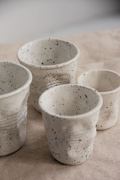✨Last Week of Discounts✨White Speckled Ceramic Mug: Hand-Dotted Cup and Artisan Tableware