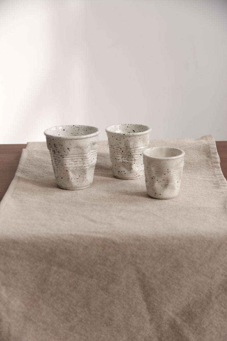 ✨Last Week of Discounts✨White Speckled Ceramic Mug: Hand-Dotted Cup and Artisan Tableware