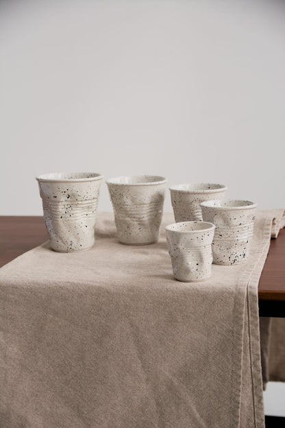 ✨Last Week of Discounts✨White Speckled Ceramic Mug: Hand-Dotted Cup and Artisan Tableware
