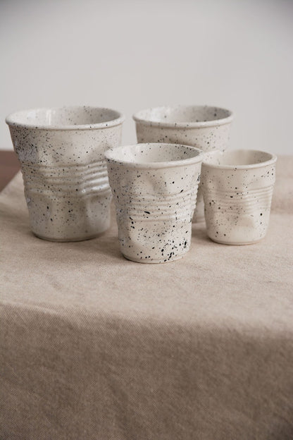 ✨Last Week of Discounts✨White Speckled Ceramic Mug: Hand-Dotted Cup and Artisan Tableware