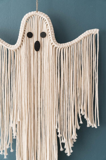 Radiantgrp - halloween hand-woven white ghost wall hanging kit