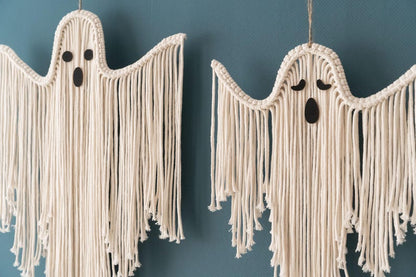 Radiantgrp - halloween hand-woven white ghost wall hanging kit
