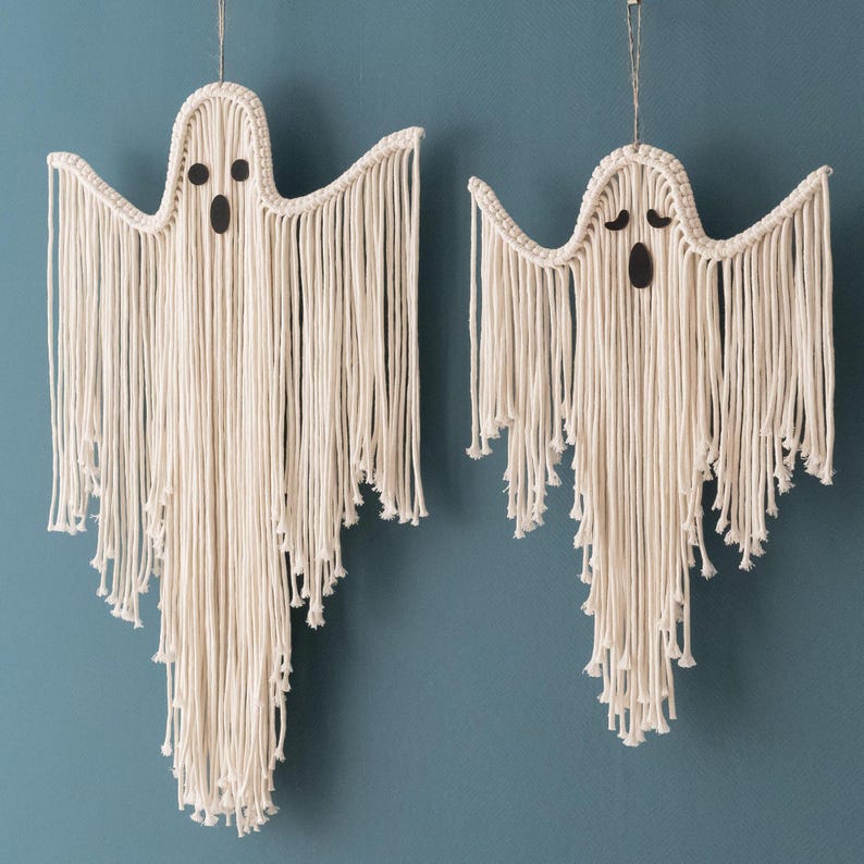 Radiantgrp - halloween hand-woven white ghost wall hanging kit