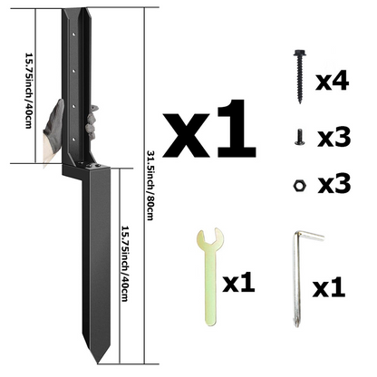 ◼️ Heavy-duty fence post repair kit